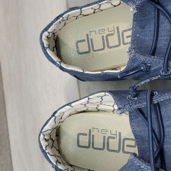 Hey Dude Youth Girls Sparkling Denim Loafer slip on shoes sz K12 - Picture 5 of 10